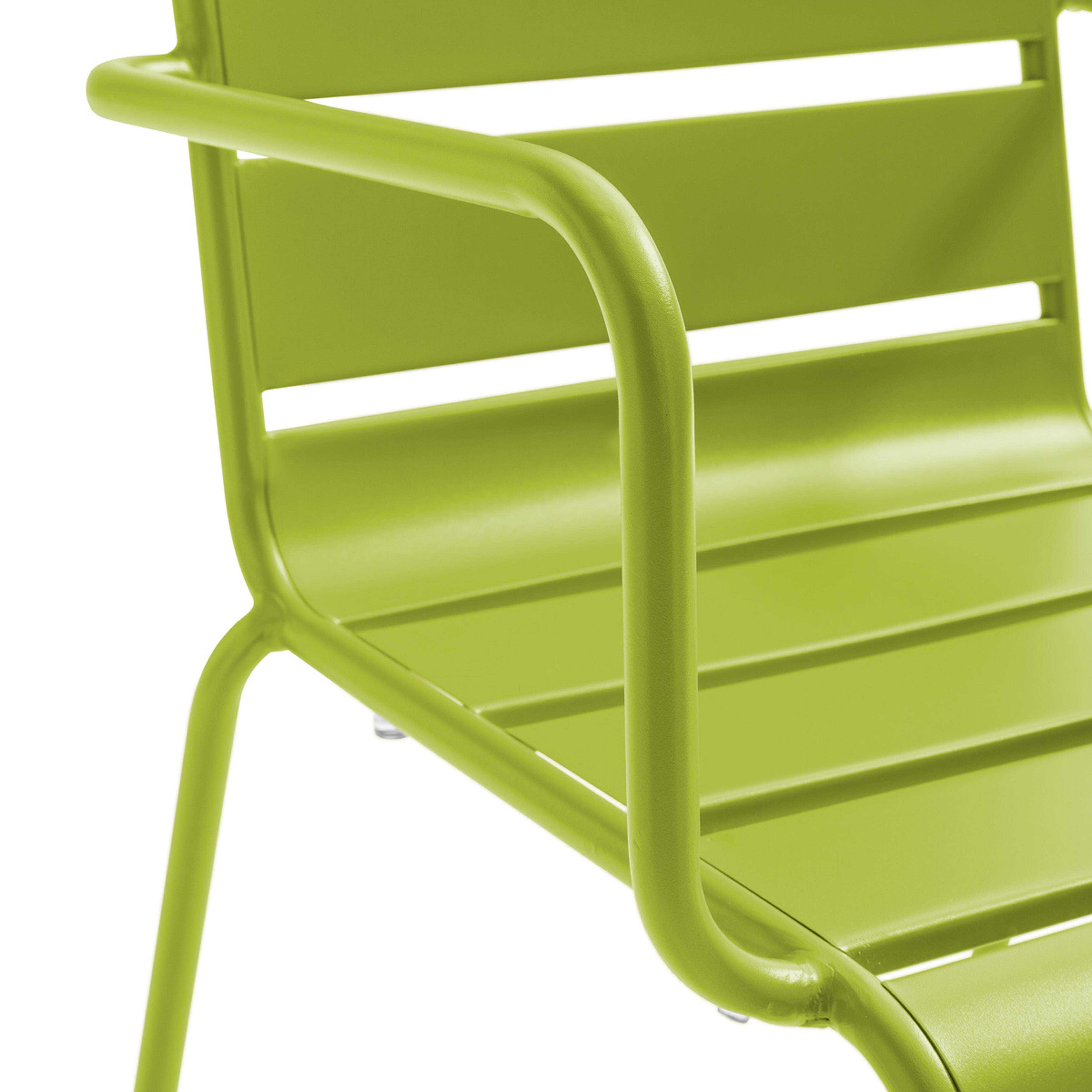 Oviala - Fauteuil de jardin en métal vert Palavas - Oviala - Imagen 6