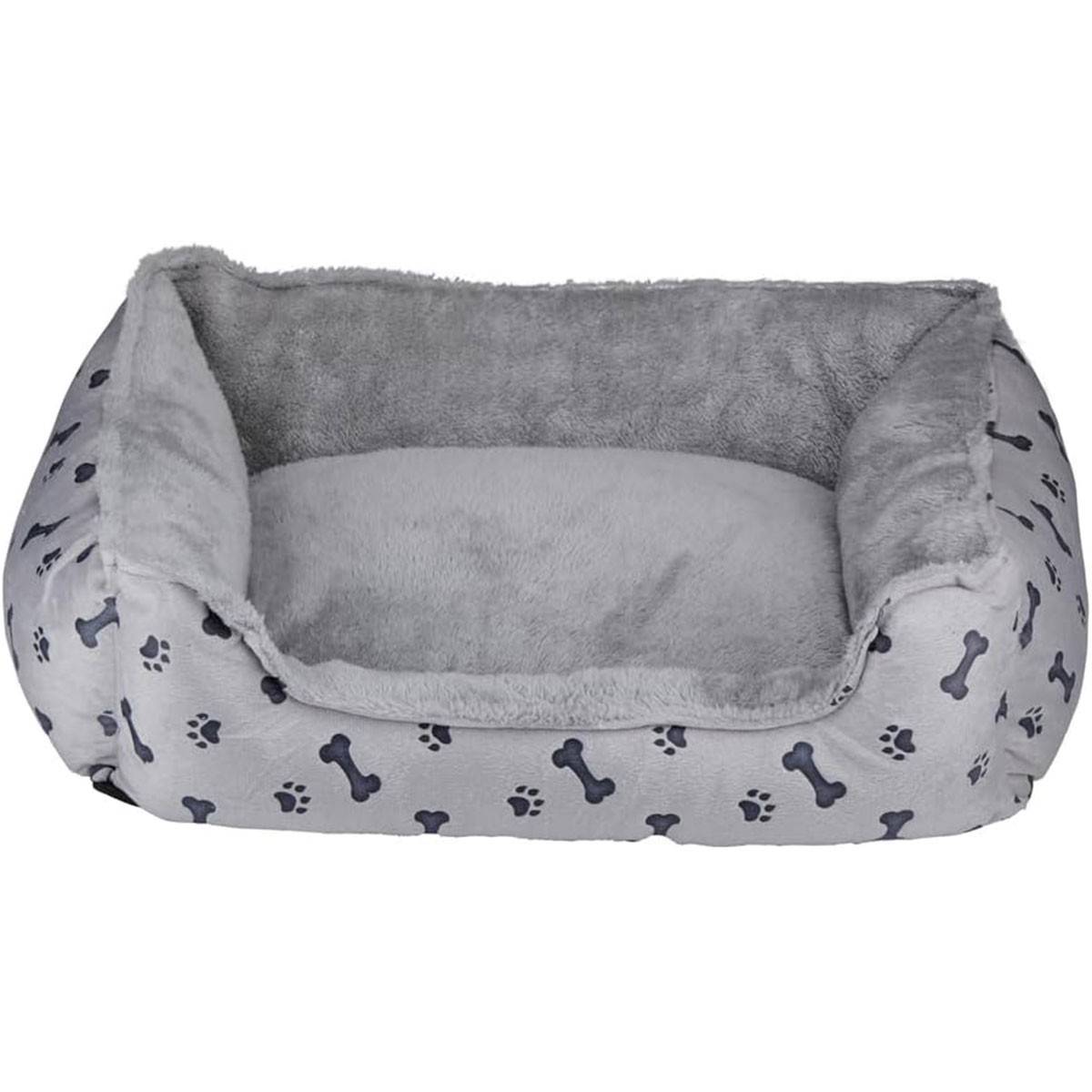 Panier pour Chien Coussin confortable pour animal de compagnie Chien et chiot 5 à 15kg Gris avec Motif KZ GARDEN - Imagen 4