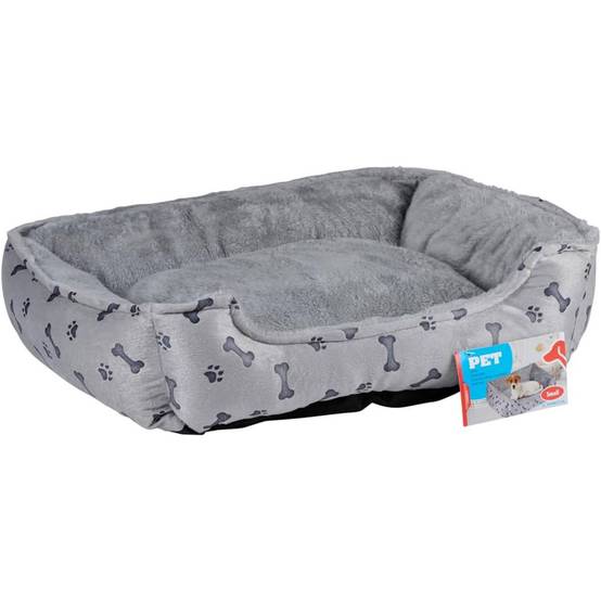 Panier pour Chien Coussin confortable pour animal de compagnie Chien et chiot 5 à 15kg Gris avec Motif KZ GARDEN - Imagen 3