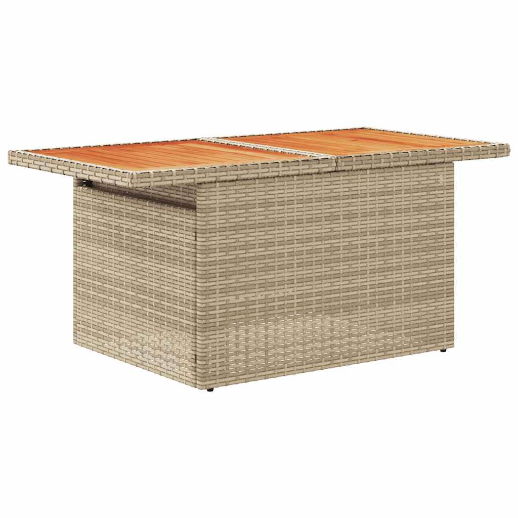Salon de terrasse 8 éléments modulable en résine tressée avec rangement pratique Beige – ComfortXL Outdoor Living - Image 6