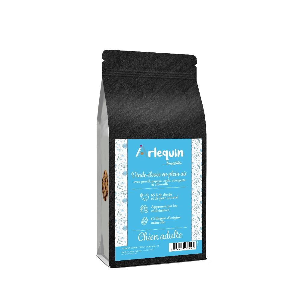 CROQUETTE CHIEN SUPERFOOD - SANS CÉRÉALES - ARLEQUIN IRRÉSISTIBLE - Dinde élevée en plein air 12 kg - Imagen 1