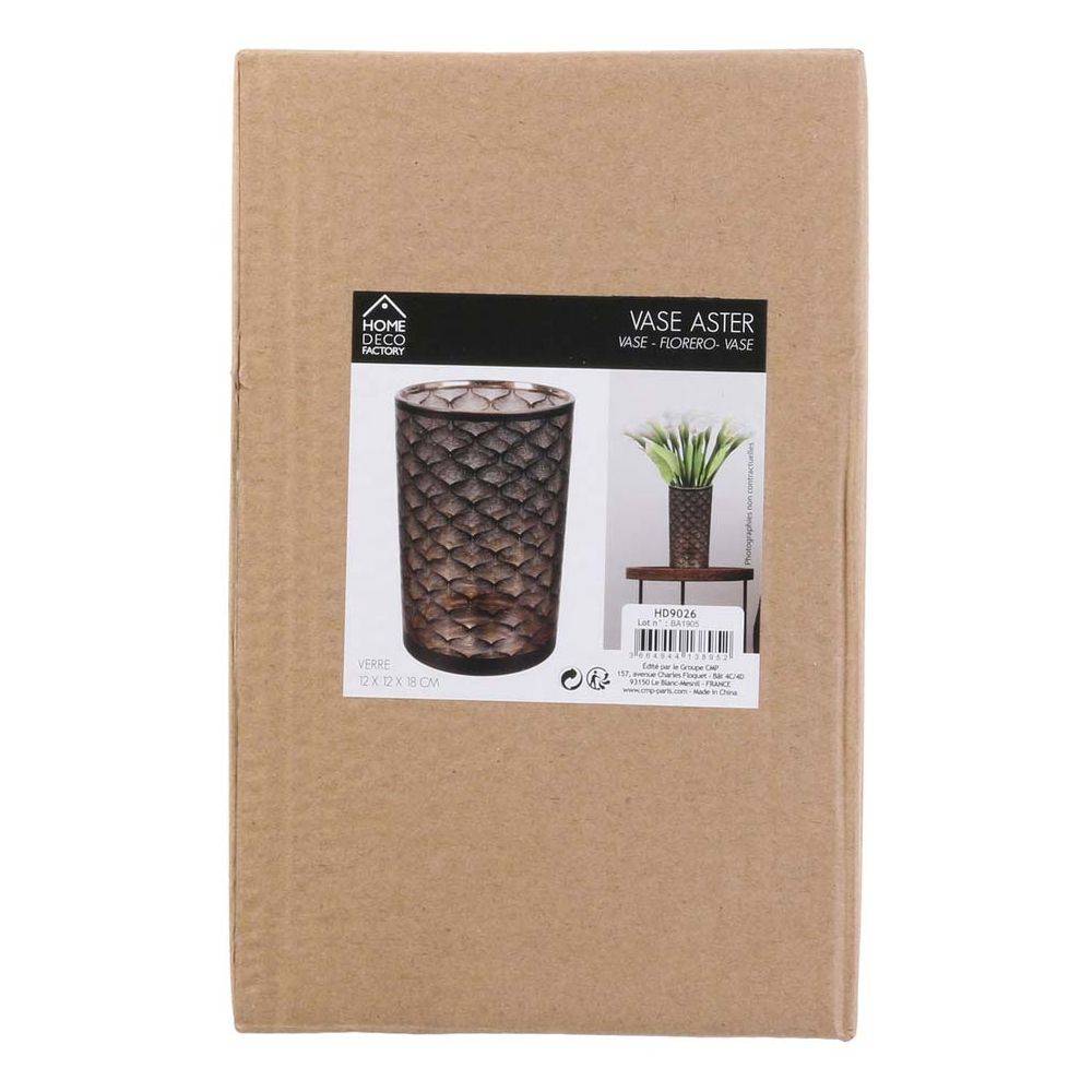 The Home Deco Factory - Vase en métal noir et cuivré Aster 20 cm The Home Deco Factory - Imagen 3