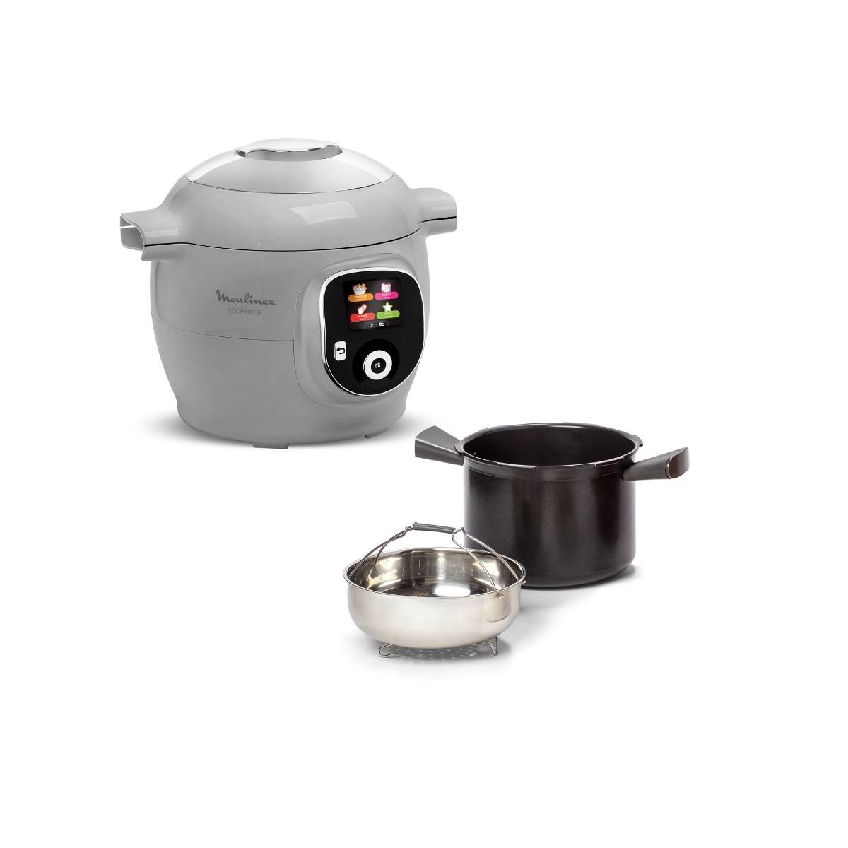 Moulinex - Multicuiseur intelligent 6l 1600w gris CE854B10 Moulinex - Image 1