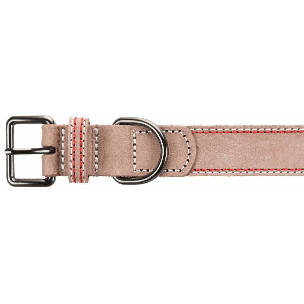 Trixie - Collier cuir L-XL   52-61 cm/30 mm taupe pour chien - Image 5