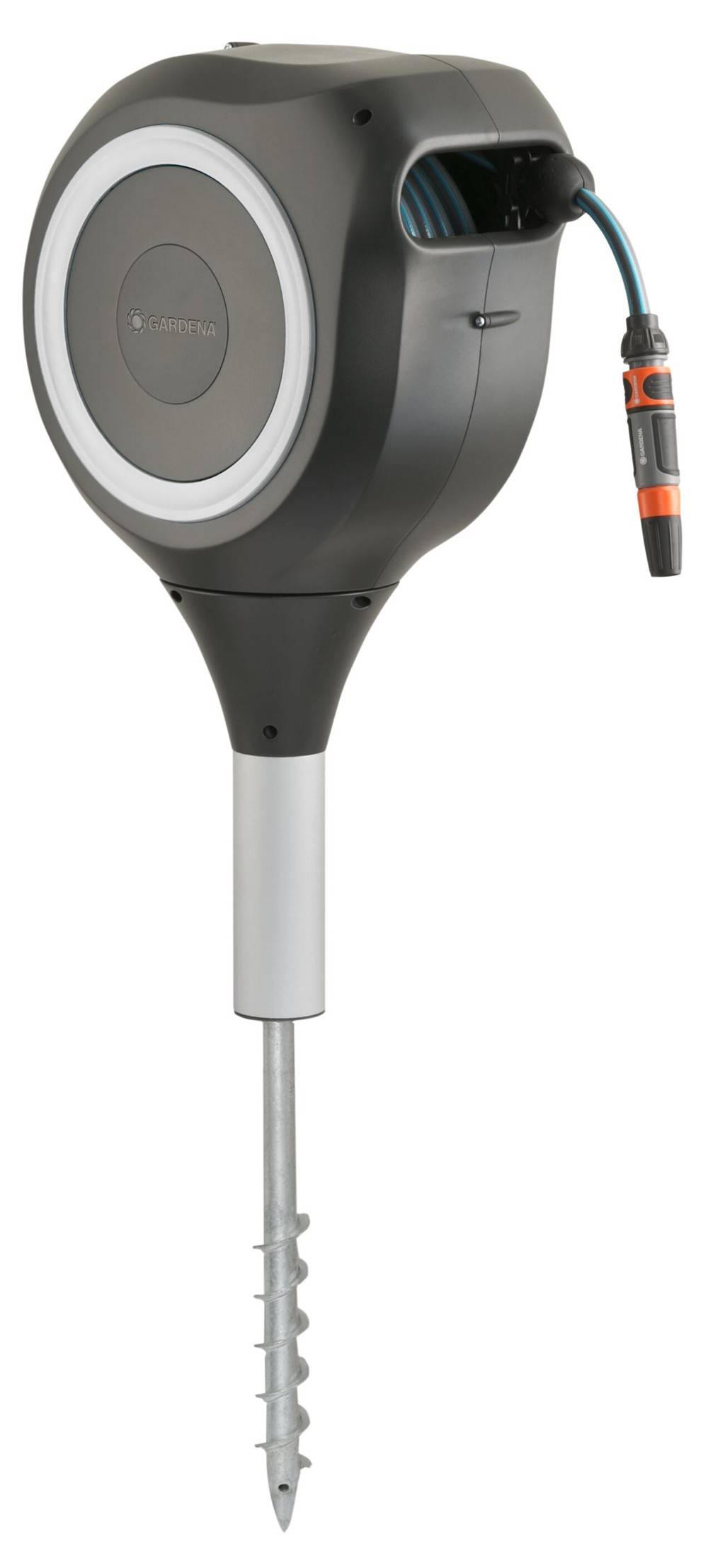 Gardena - Dévidoir automatique sur pic RollUp M - 20 m - blanc Gardena