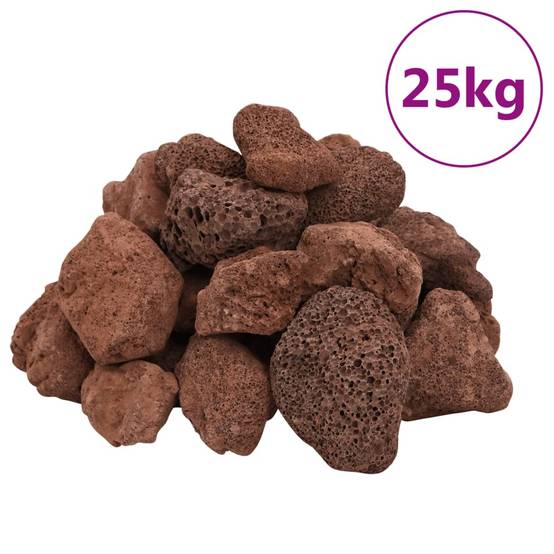 Pierres de Lave pour Aquascaping et Paillage Décoratif 25 kg Rouge 5-8 cm - ComfortXL Outdoor Living - Image 2
