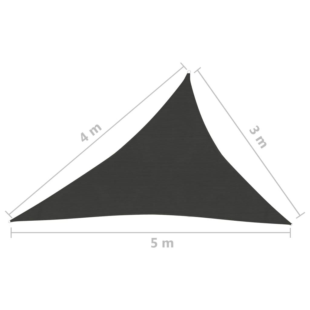 Helloshop26 - Voile toile d'ombrage parasol 160 g/m² 3 x 4 x 5 m PEHD noir - Imagen 6