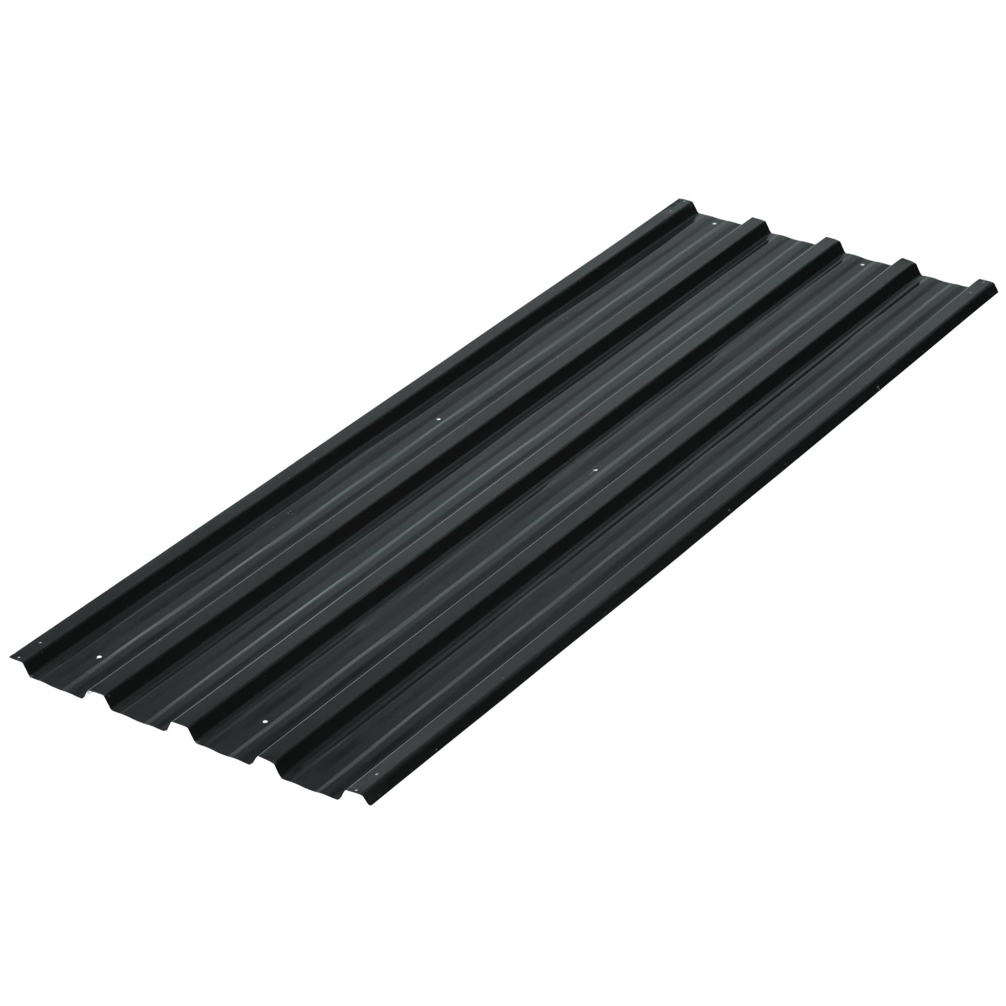 ComfortXL - Plaques de toiture trapézoïdales acier galvanisé 129 x 45 cm gris foncé lot de 12 pour abri et garage - Image 10