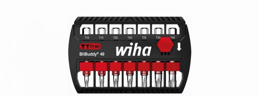 Jeu de 7 embouts BitBuddy TY Torx 49mm WIHA + attache-ceinture - 42115