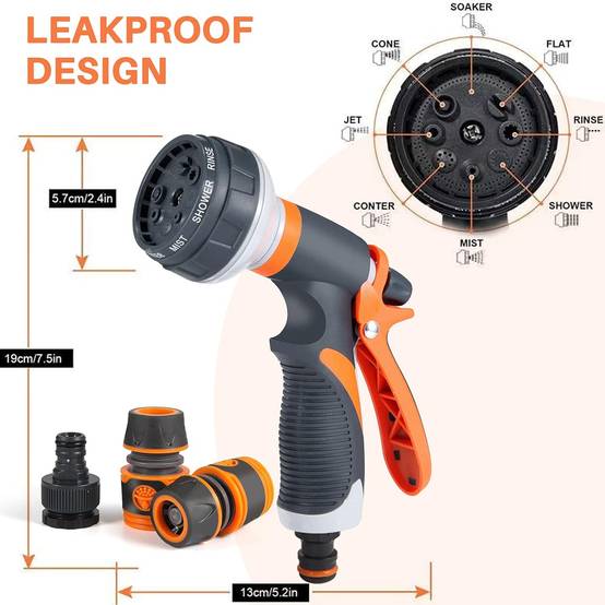 Pistolet d'arrosage de jardin avec 3 ports - IntiMeg - Image 2
