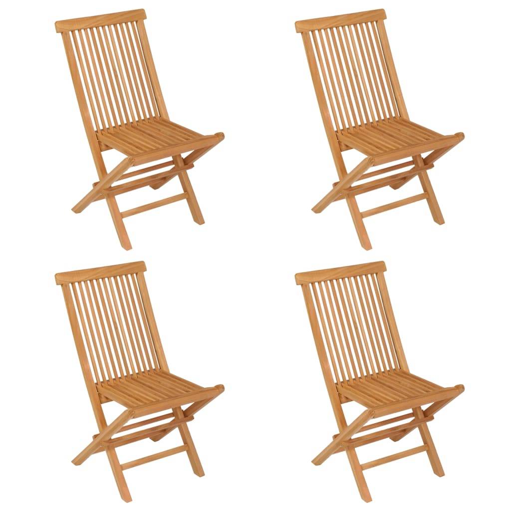 Helloshop26 - Salon de jardin meuble d'extérieur ensemble de mobilier 5 pièces bois de teck massif - Imagen 6