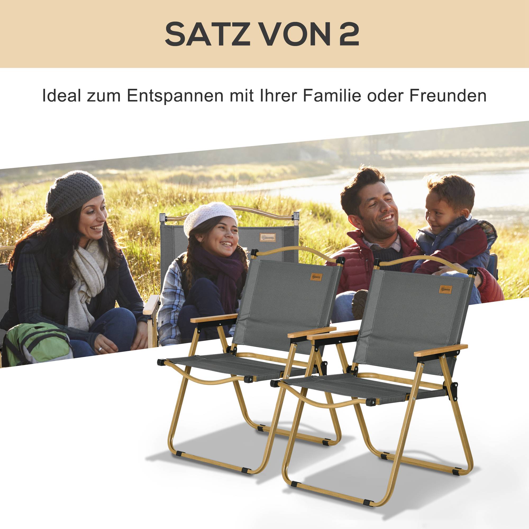 Chaises de camping pliantes acier gris foncé 54 x 59 x 78 cm - PANGIVO - Image 6
