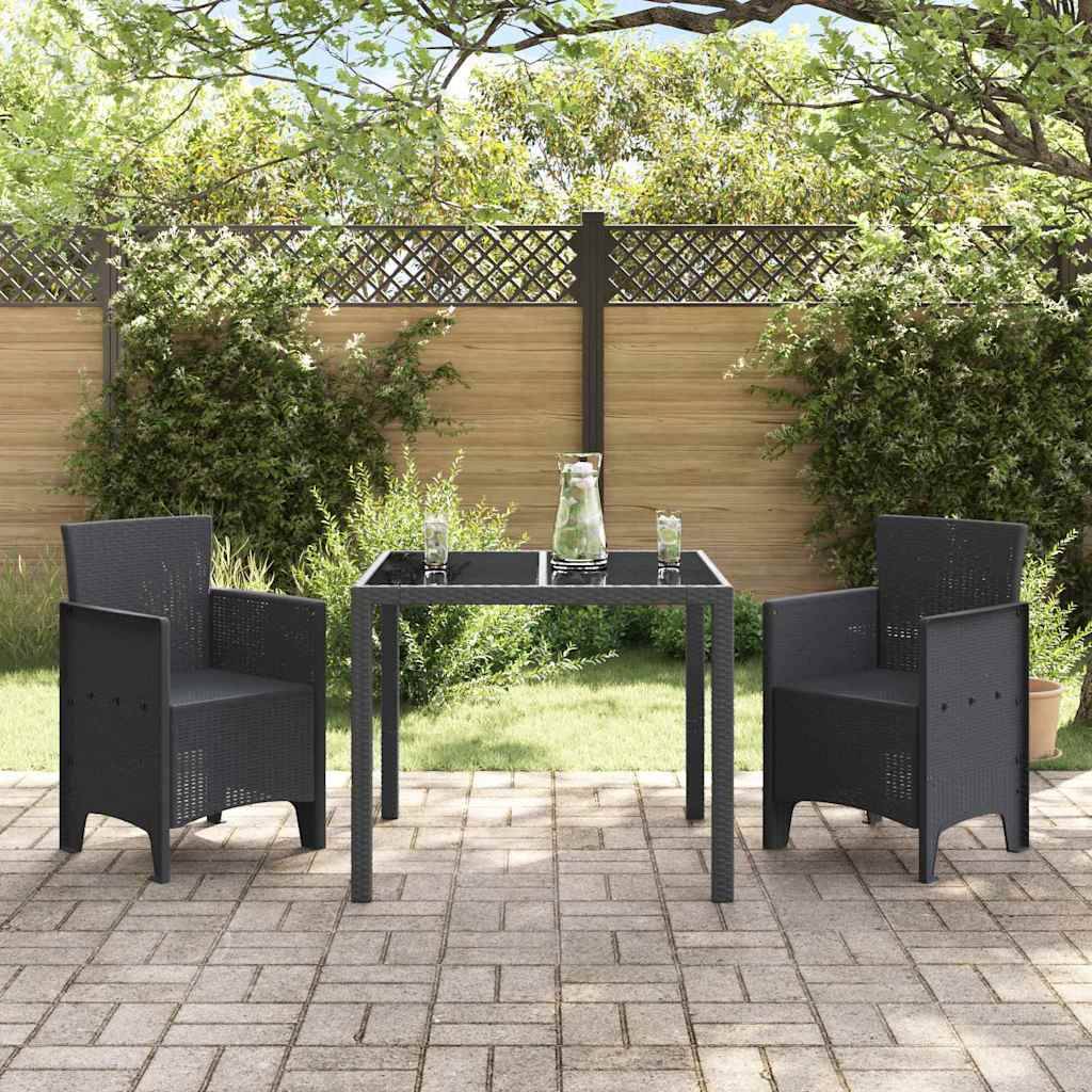 Maison Chic - Lot De 2 Chaises De Jardin - Fauteuils De Jardin Anthracite 53 x 49 x 85 cm PP - Image 3