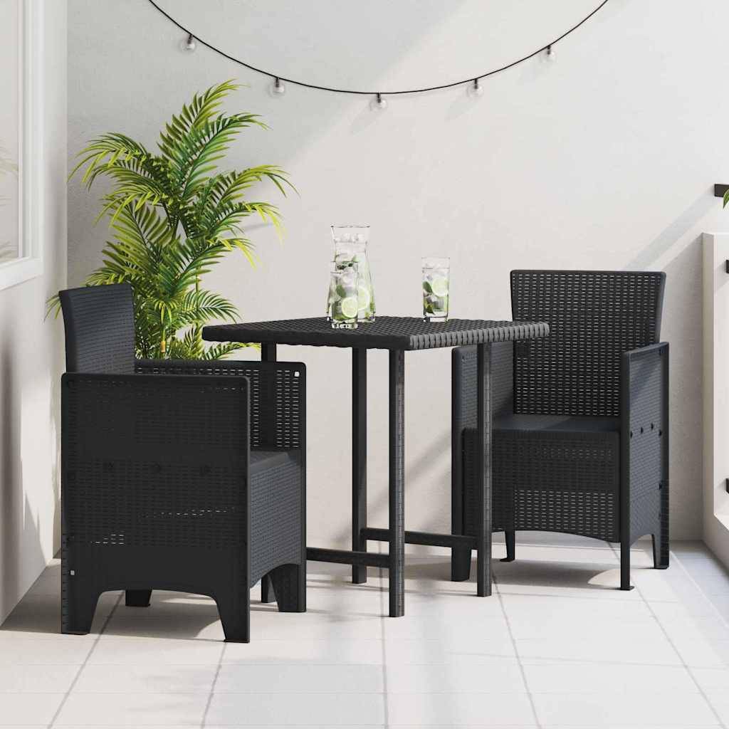 Maison Chic - Lot De 2 Chaises De Jardin - Fauteuils De Jardin Anthracite 53 x 49 x 85 cm PP - Image 2