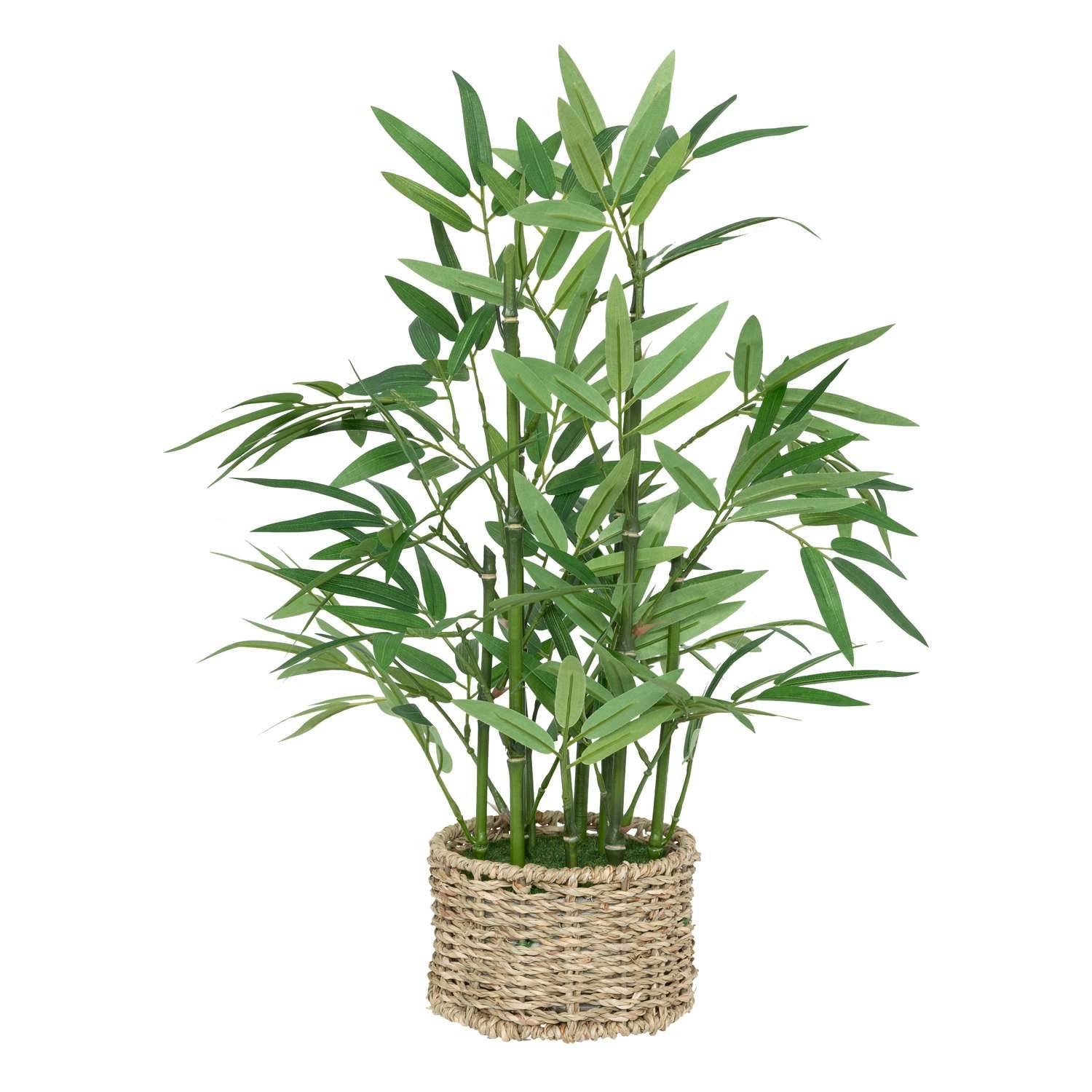 Bambou artificiel avec pot matériau naturel - H. 46 cm - Atmosphera - Image 1
