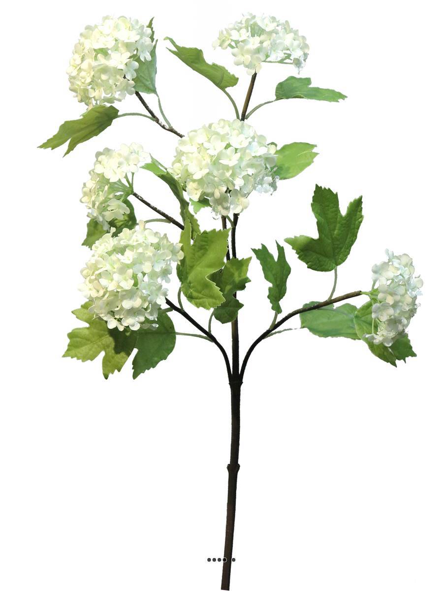 Artificielles - Branche de Viorne artificielle, 6 têtes, H 60 cm Crème - BEST - couleur: Crème - Imagen 2