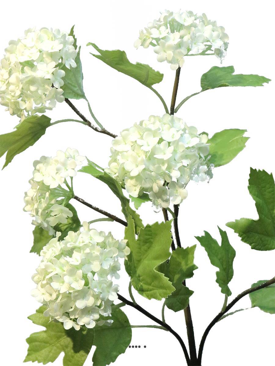Artificielles - Branche de Viorne artificielle, 6 têtes, H 60 cm Crème - BEST - couleur: Crème - Imagen 3