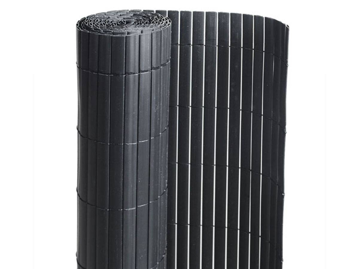 Jardideco - Canisse PVC double face Noir 6 m - 2 rouleaux de 3 x 1,50 m - Jardideco - Imagen 1