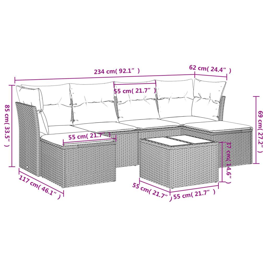 Salon de jardin bas 7 pièces en résine tressée modulable pour détente extérieure Tout Noir – ComfortXL Outdoor Living - Imagen 3