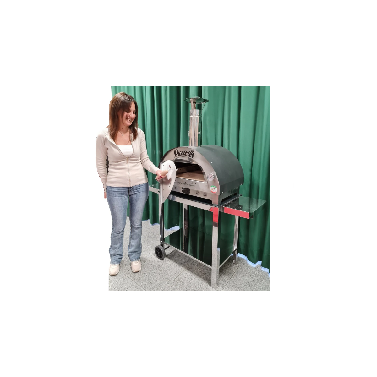 Four à pizza Inox Cuisson 5mn 400°C en 15mn Four à bois Italien BELLANAPOLI - Imagen 4