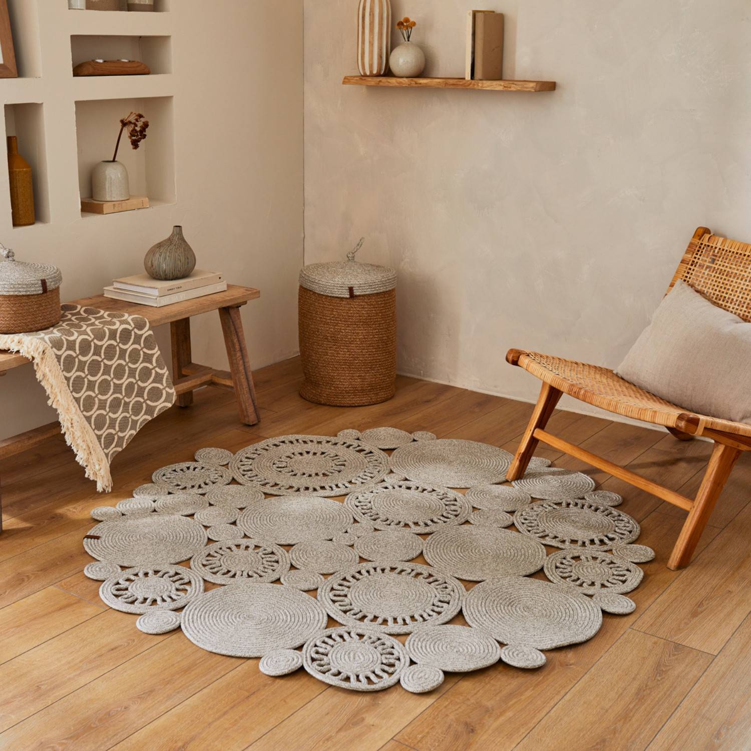 Autre - Tapis intérieur et extérieur sable 120x120cm - Imagen 2