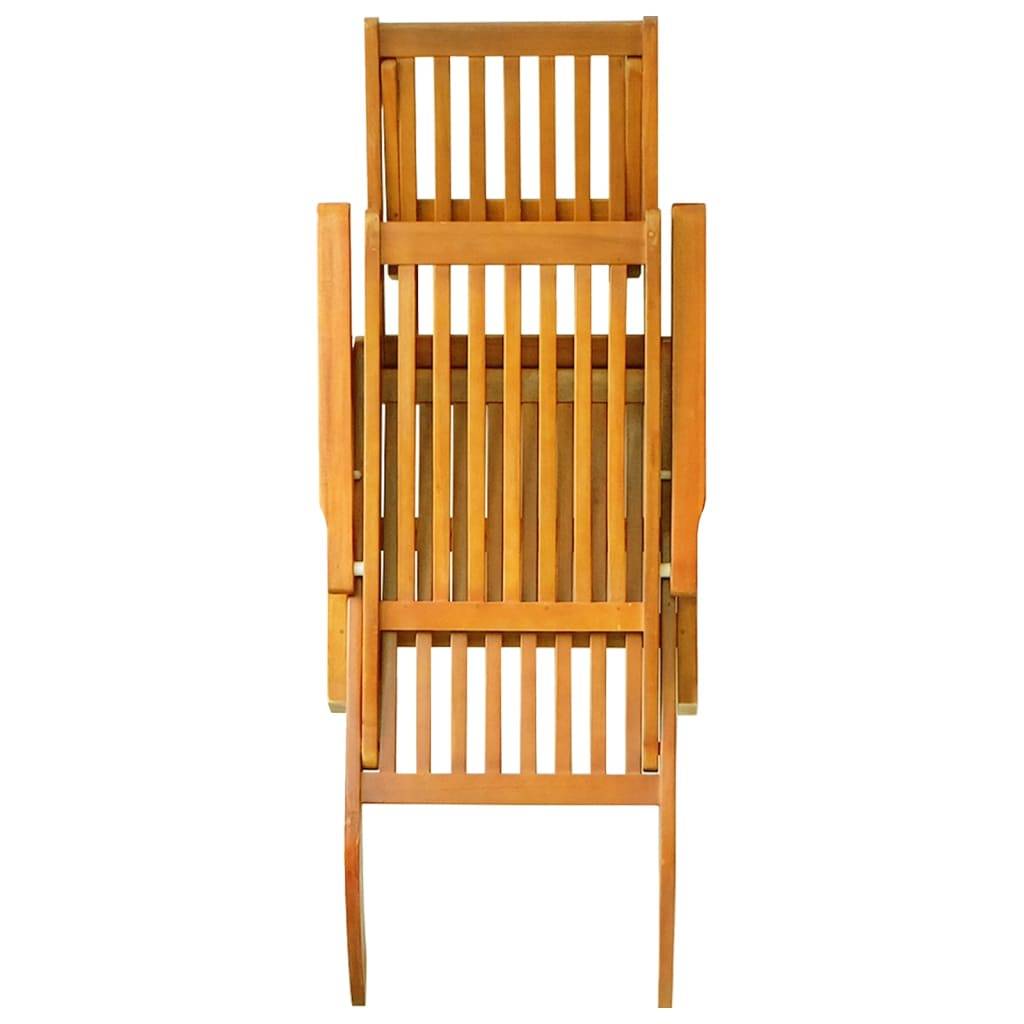 Helloshop26 - Lot de deux chaise longue transat d'extérieur avec repose-pieds acacia solide - Imagen 4