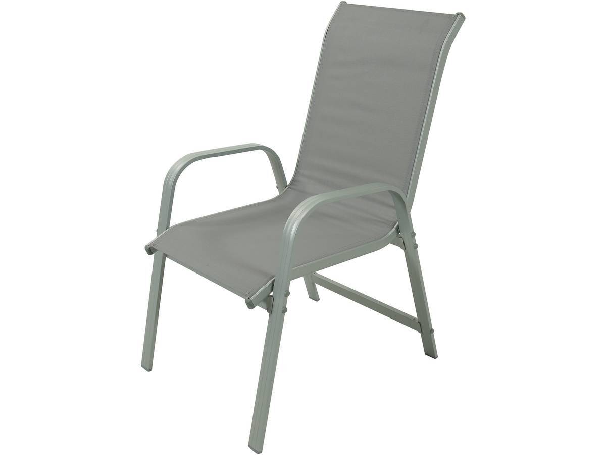 Habitat Et Jardin - Table Et Chaises De Jardin En Textilène "cordoba + Porto" 8 Personnes Gris Clair -habitat Et Jardin - Imagen 3