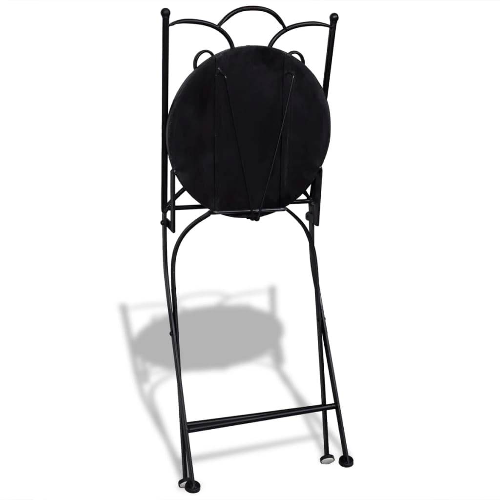 Salon de Jardin 2 Personnes Mosaïque Céramique pour Balcon Terrasse Bleu Blanc – ComfortXL Outdoor Living - Image 10