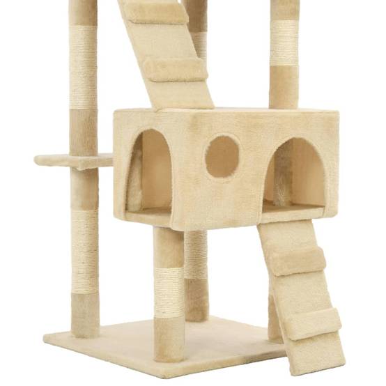 Arbre à chat Nidrik Beige 50 X 50 X 170 cm - P87209B - Image 6