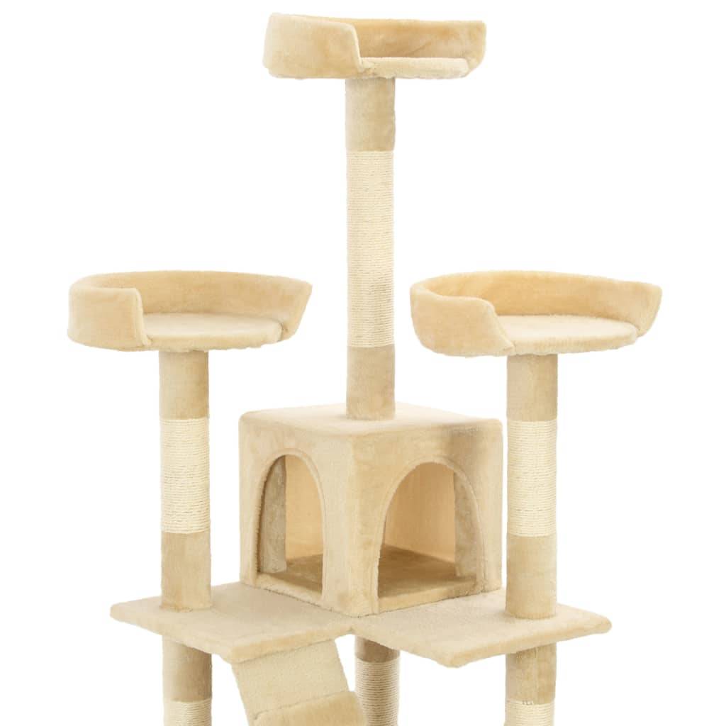 Arbre à chat  Nidrik Beige  50 X 50 X 170 cm  - P87209B - Image 5