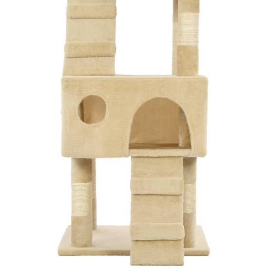 Arbre à chat Nidrik Beige 50 X 50 X 170 cm - P87209B - Image 7