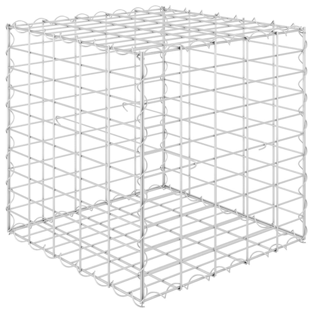 Helloshop26 - Lit surélevé cube à gabion jardinière surélevée de fleurs plantes panier à pierres jardin terrasse extérieur fil d'acier 50x50x50 cm - Imagen 1