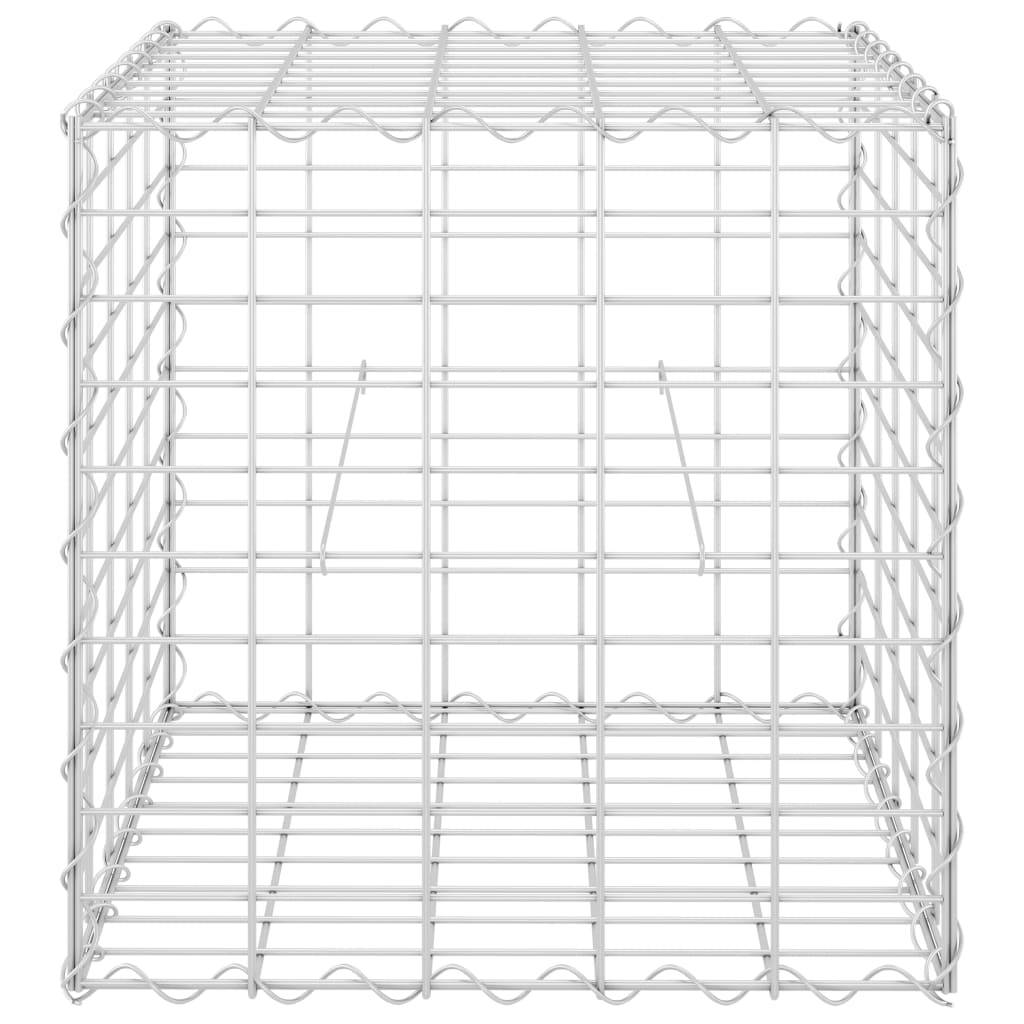 Helloshop26 - Lit surélevé cube à gabion jardinière surélevée de fleurs plantes panier à pierres jardin terrasse extérieur fil d'acier 50x50x50 cm - Imagen 2