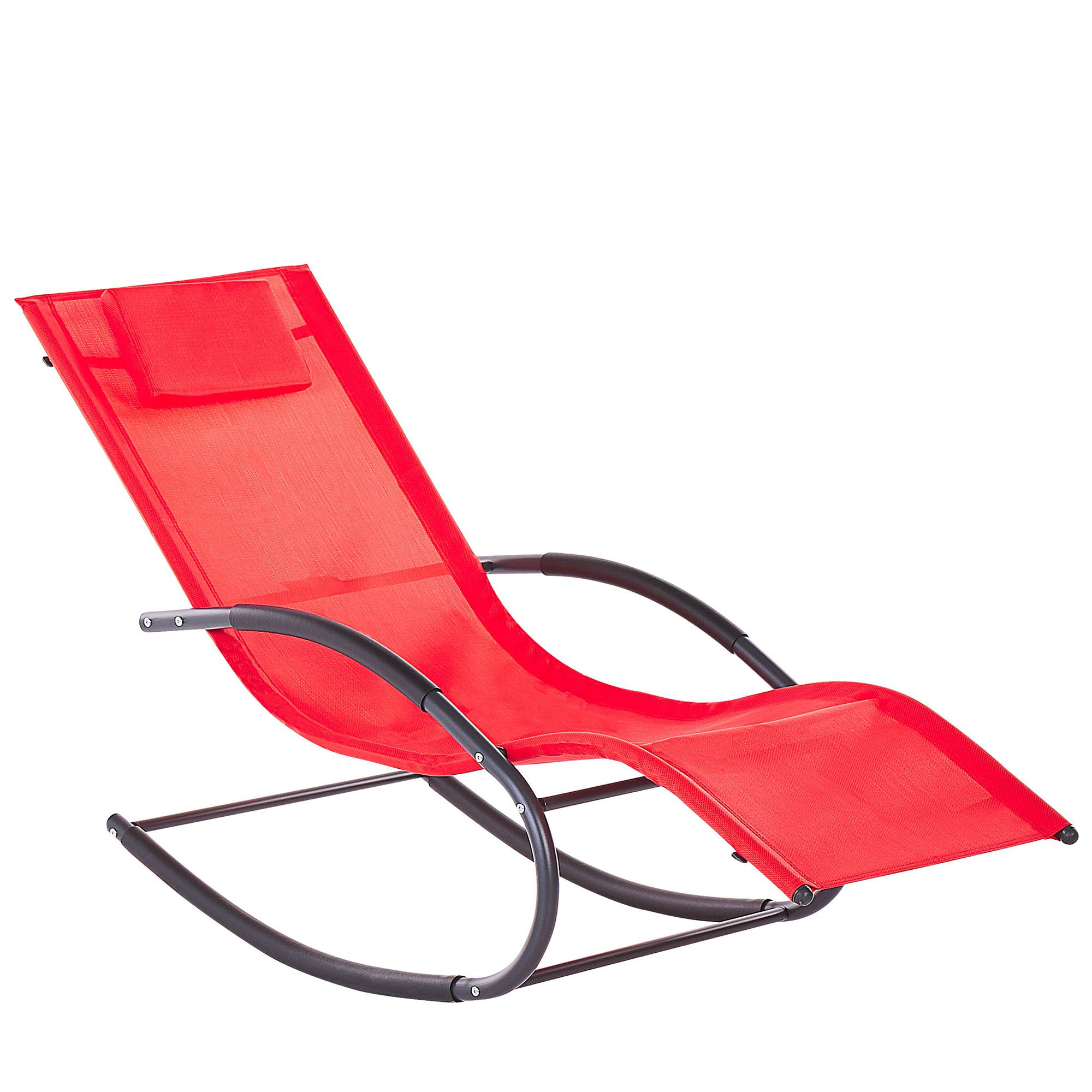 Beliani - Chaise longue Acier Rouge CARANO II - Beliani - Imagen 2