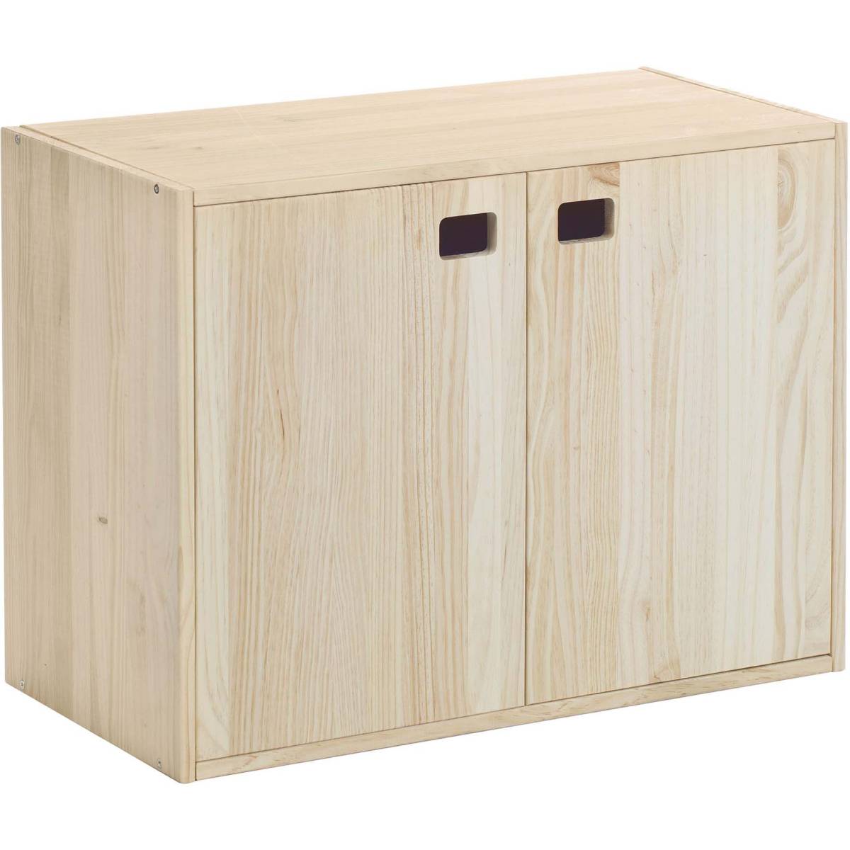 Armoire en pin brut 2 portes 3 tablettes Dinamic - Imagen 1