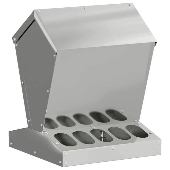 Petit Nourrisseur Carré Acier Galvanisé 4kg Argent - ComfortXL Outdoor Living - Image 2