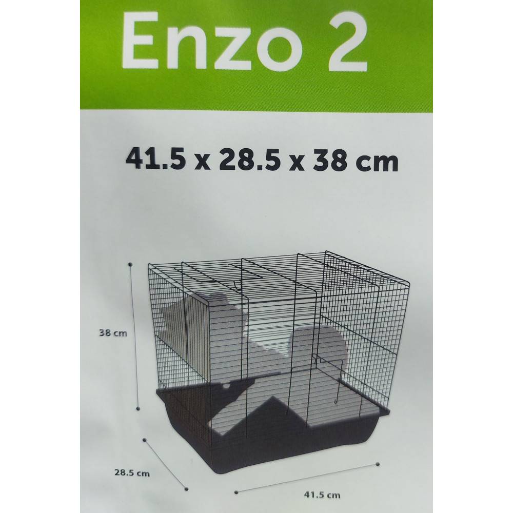 animallparadise - Cage ENZO . 41.5 x 28.5 x 38 cm. Model 2. pour hamster. - Imagen 5