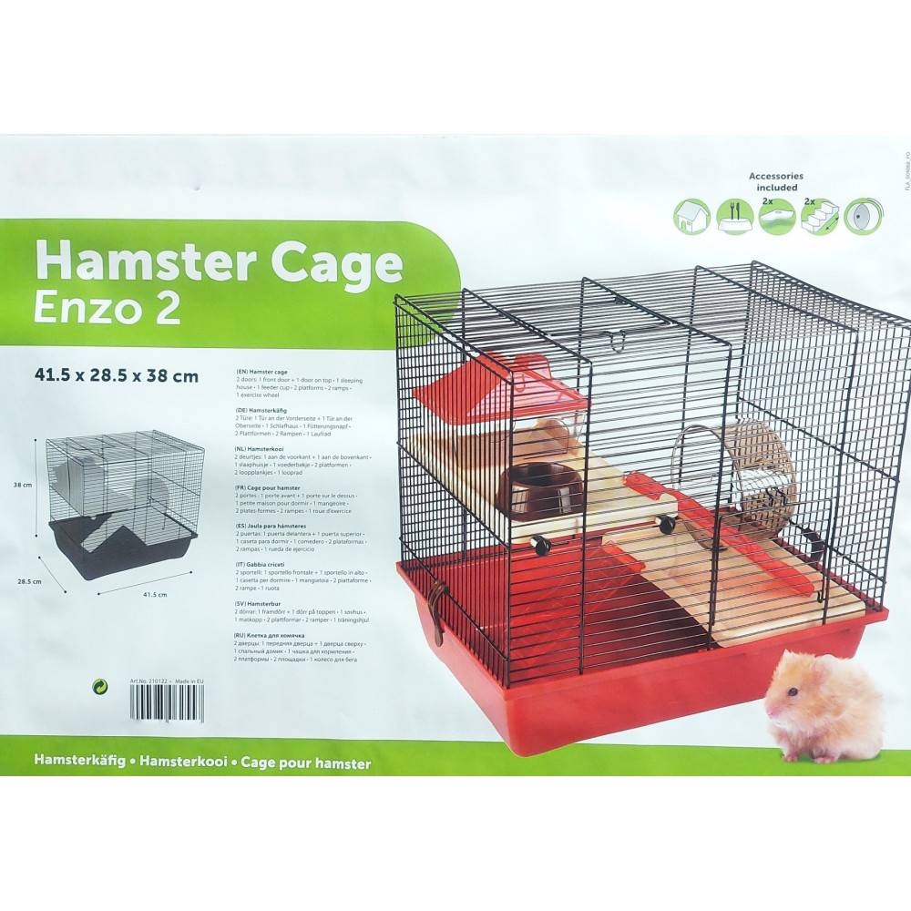 animallparadise - Cage ENZO . 41.5 x 28.5 x 38 cm. Model 2. pour hamster. - Imagen 8