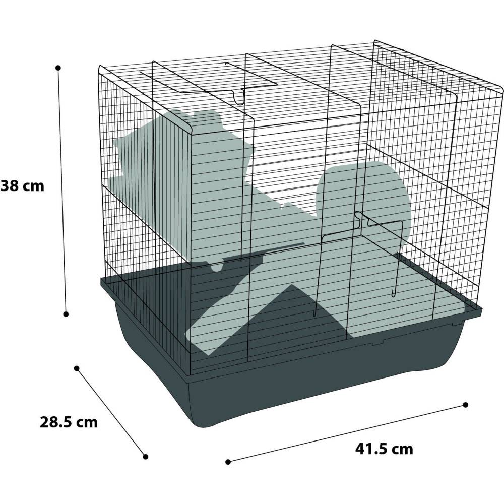 animallparadise - Cage ENZO . 41.5 x 28.5 x 38 cm. Model 2. pour hamster. - Imagen 2