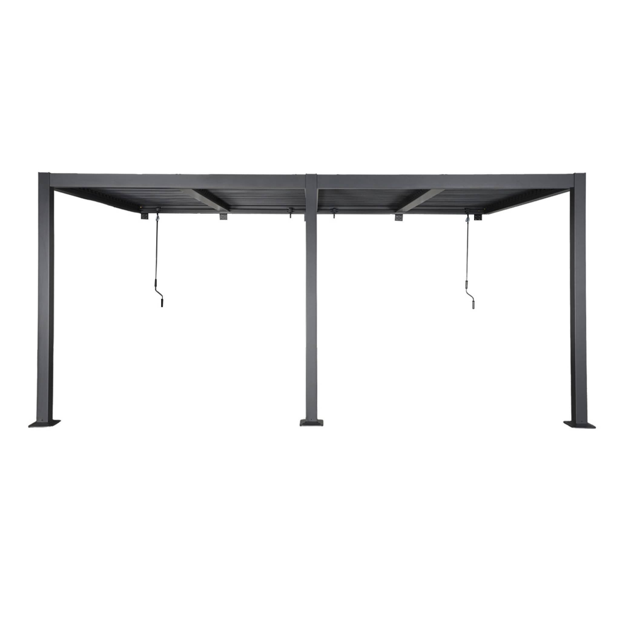 sweeek - Pergola bioclimatique aluminium adossée lames orientables 5x3m anthracite Palace | sweeek - Image 3