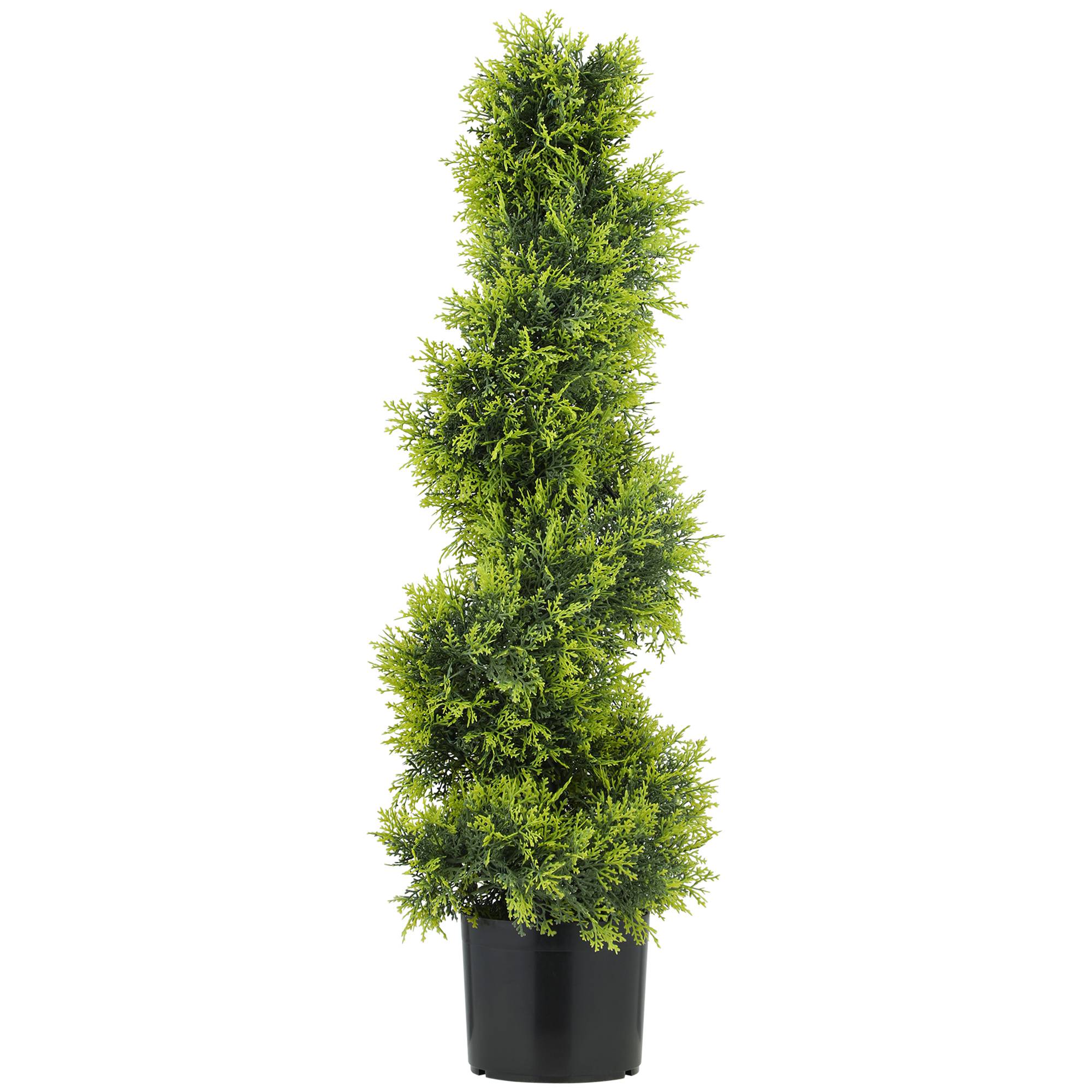 Cyprès artificiel 90 cm en spirale, plante artificielle, plantes plastique en pot, déco moderne - Image 1