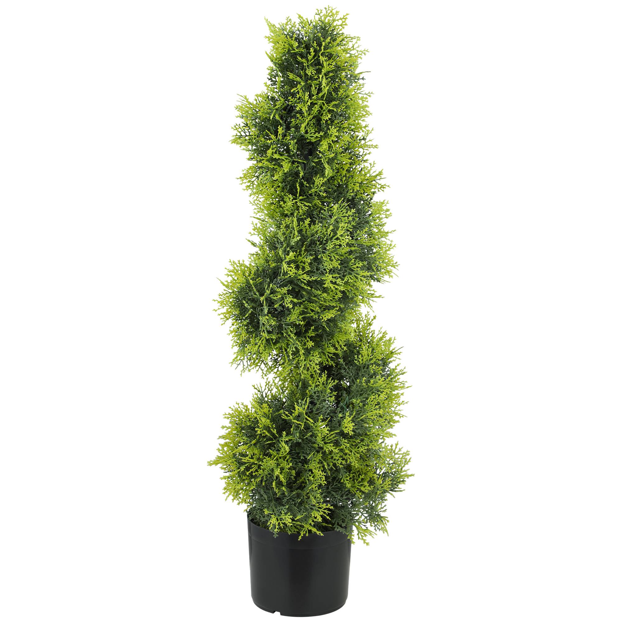Cyprès artificiel 90 cm en spirale, plante artificielle, plantes plastique en pot, déco moderne - Image 2