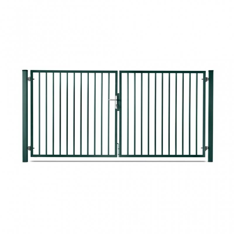 Portail barreaudé acier galvanisé passage 4m00 H 1m20 Vert - Easy Clôture - Imagen 1