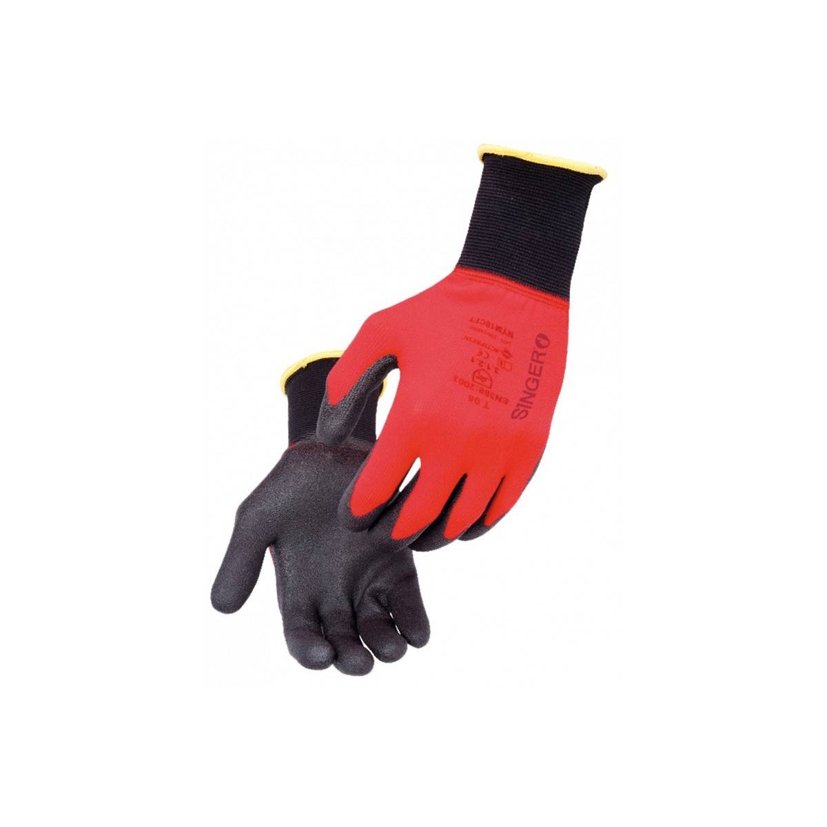 Gant de manutention légère T.9 polyamide rouge Singer
