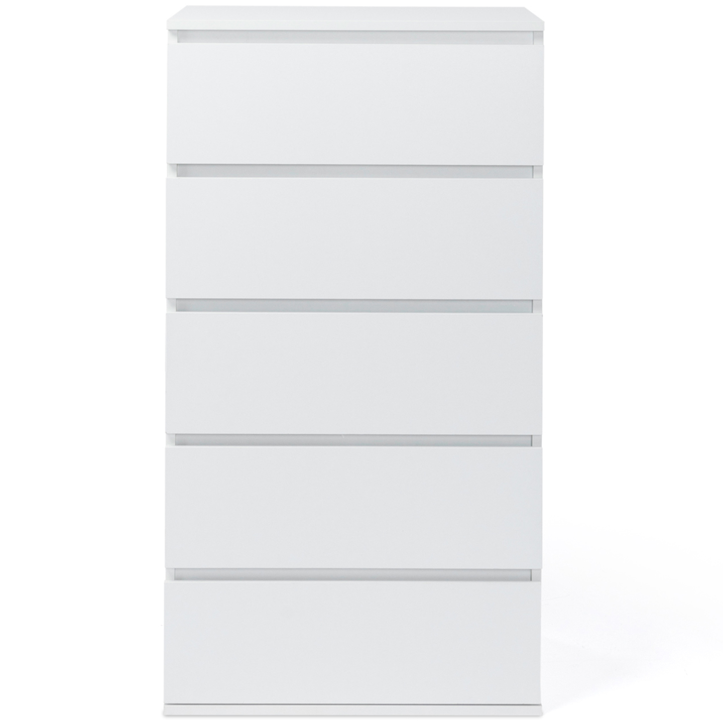 Chiffonnier 5 tiroirs TOMI 60 cm commode semainier bois blanc - Image 3