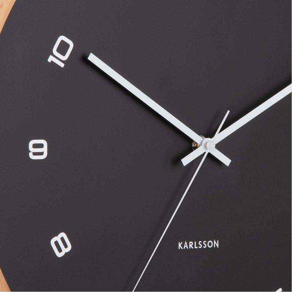 Karlsson - Horloge murale en bois Modesta Noir - Imagen 4