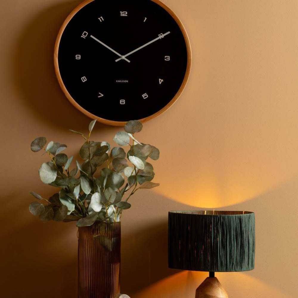 Karlsson - Horloge murale en bois Modesta Noir - Imagen 3