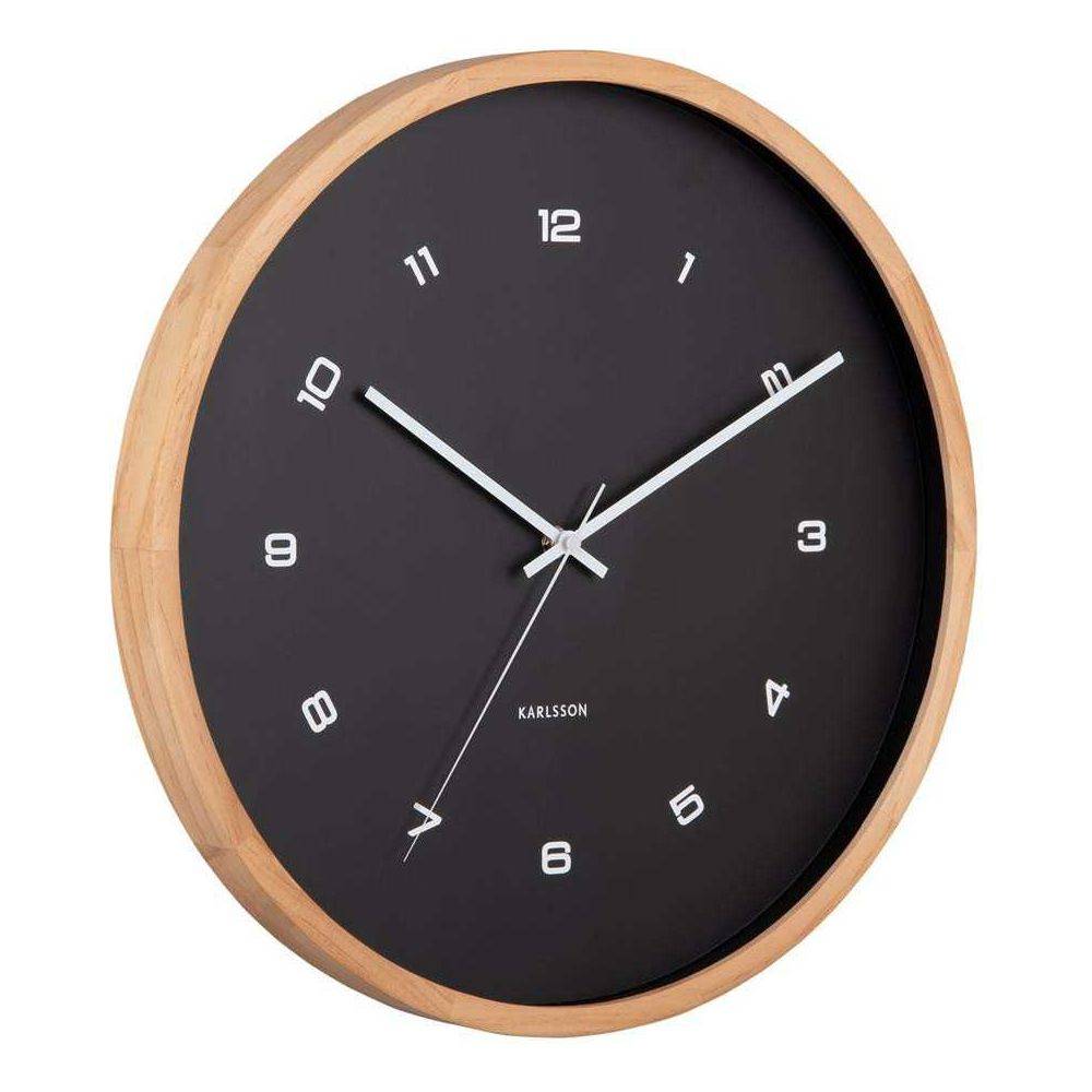 Karlsson - Horloge murale en bois Modesta Noir - Imagen 2