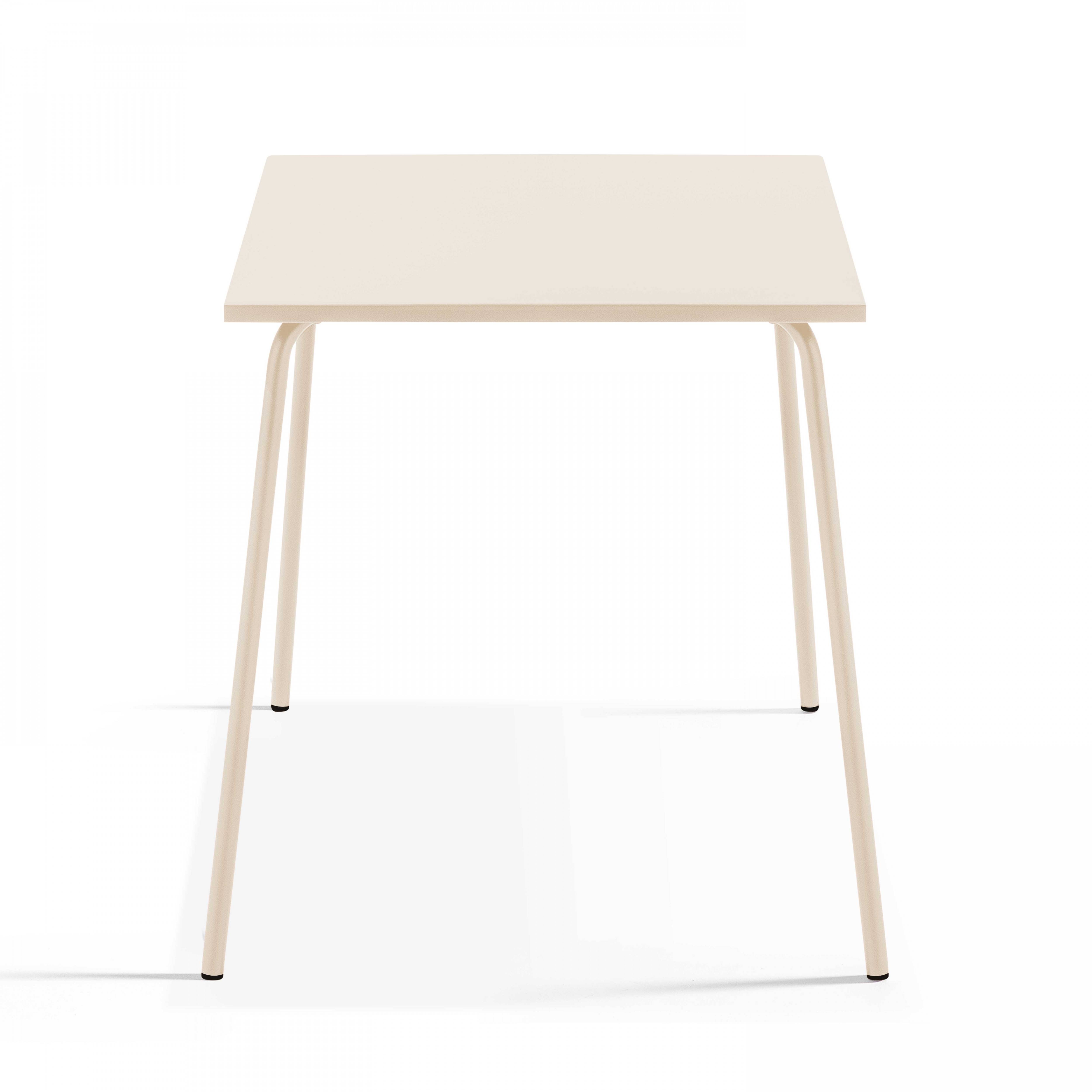 Oviala - Ensemble table de jardin carrée et 2 chaises bistrot ivoire Palavas - Oviala - Imagen 3