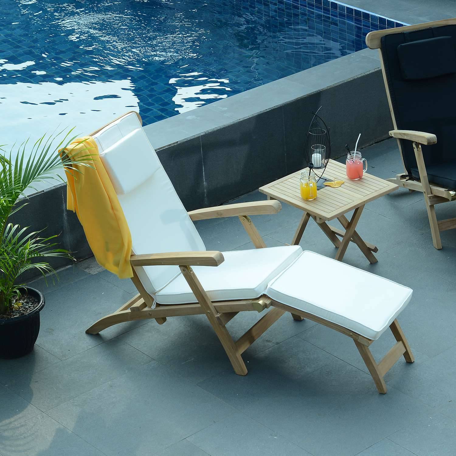 Matelas Crème pour Chaise longue - TECK'Attitude - Imagen 2